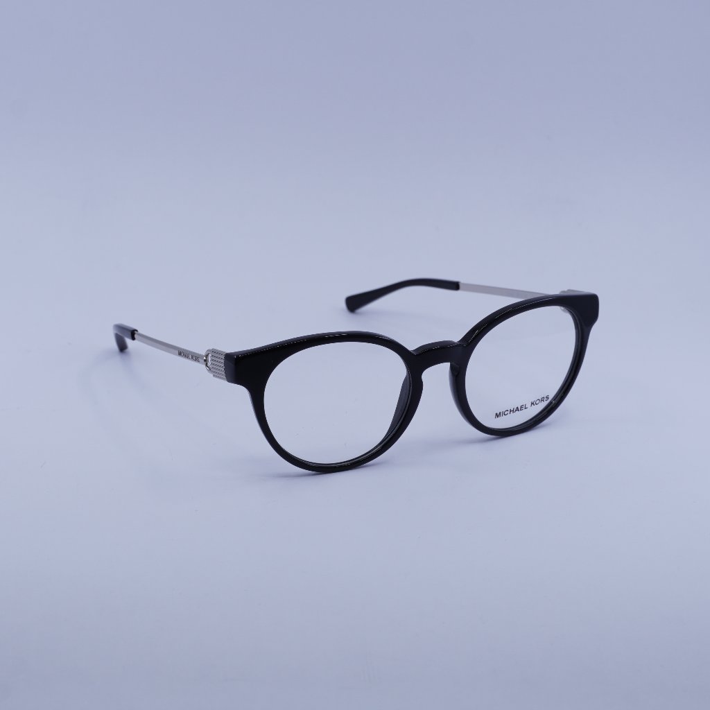 Michael Kors Mk4048 3163 Kea Eyeglasses Black/Silver 51mm Round Frame